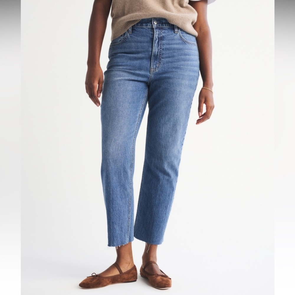 Abercrombie & Fitch Blue Straight-Leg Jeans